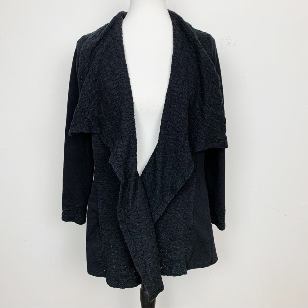 Max Jeans Black Waterfall Cardigan Size Small